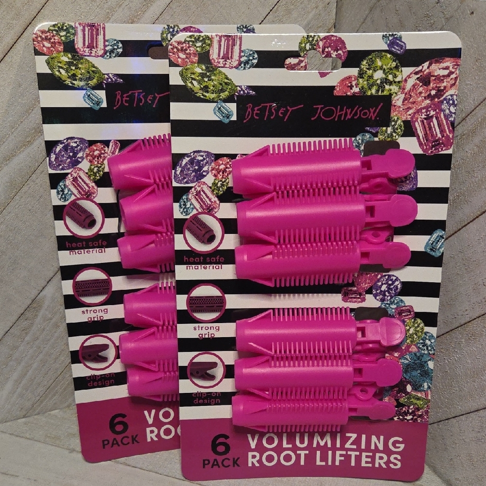 NWT X2 Betsey Johnson 6 Pack (12) Volumizing Root Lifters